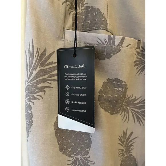 Travis Mathew Shorts Men's 40 Chino Pineapples Gray Golfing New With Tags - Picture 4 of 8
